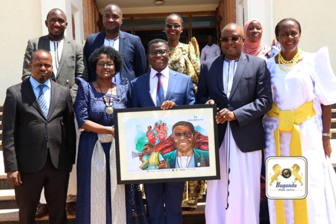 Nation Media Group CEO Susan Nsibirwa and Team meet with the Katikkiro